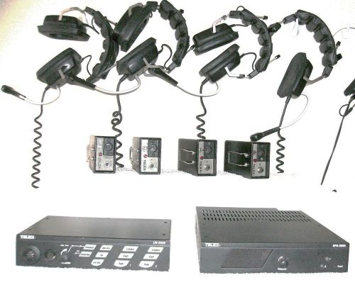 TELEX  US-2000/SPS2000 DUAL CHANNELS  INTERCOM SYSTEM W/4 x  BELT PACKS  C-1/LS