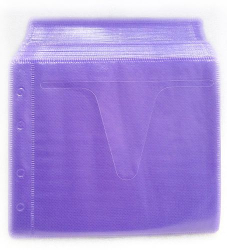 Double Side CD DVD Plastic Sleeve Envelope 100pk Purple-
							
							show original title