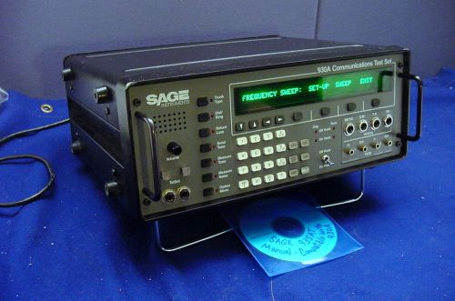 Operational used sage 930a communications testset w/cd copy of compatible manual for sale