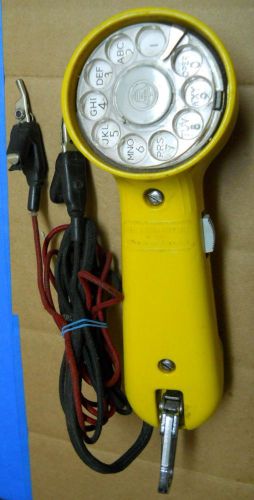 Western Electric Yellow Butt Set Linemans Rotary Dial Line Tester 70s-80s/C Pics