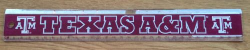 Texas A&amp;M 12-inch Plastic Ruler #180