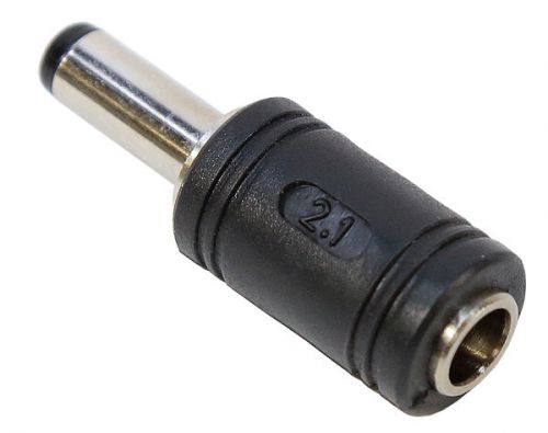 2.5mm x 5.5mm DC Plug with 2.1mm Receptacle By ServoCity Part # 605148