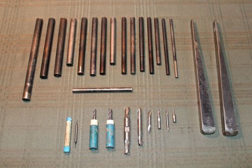 27 Piece Machinists Tool Lot, Machinist Bars, Bits, Punches