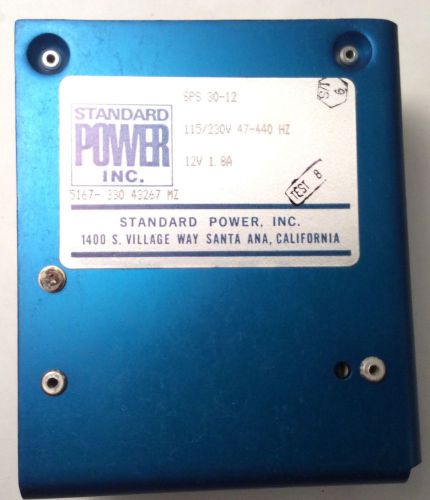 NOS STANDARD POWER SPS 30-12 POWER SUPPLY, INPUT 115/230 V, OUTPUT 12V 1.8 AMP