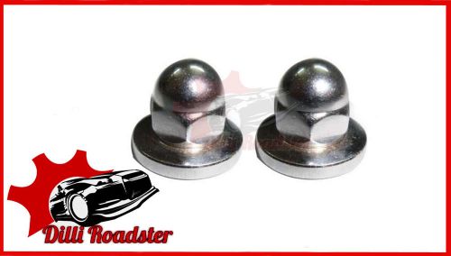 BRAND NEW 2 CHROMED M8 DOMED NUTS T-COVER/FILTER #144392 #145233