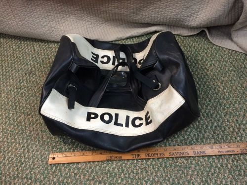 True Vintage Black &amp; White Police Officer Law Enforcement Duffle Utility Bag Gym