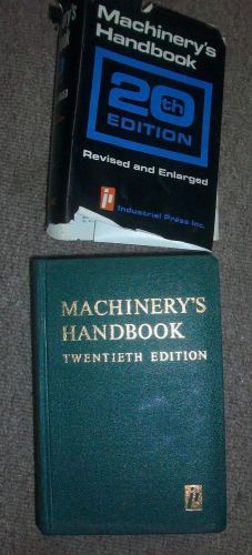 Machinery&#039;s Handbook 20th edition Machinist Tools Illustrated  w/dustcover