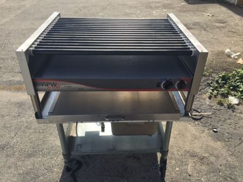 Apw wyott hot dog roller grill hrs-75 5t &amp; stand for sale