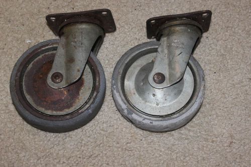 Vintage Noelting Faultless Caster Wheels - 5&#034; Wheels - Swivel