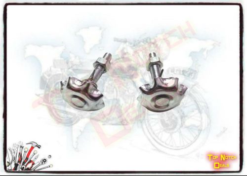 EARLY ROYAL ENFIELD SIDE TOOL BOX FLOWER SCREWS AND NUTS PAIR (LOWEST PRICE)-USA