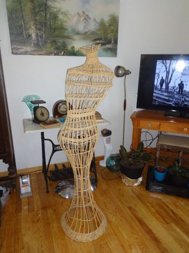 Vintage Wicker &amp; Wire Dress Form