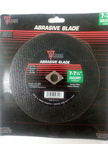 2 NEW Morse 7 - 7 1/4&#034; Masonry Abrasive Blade 2 blades