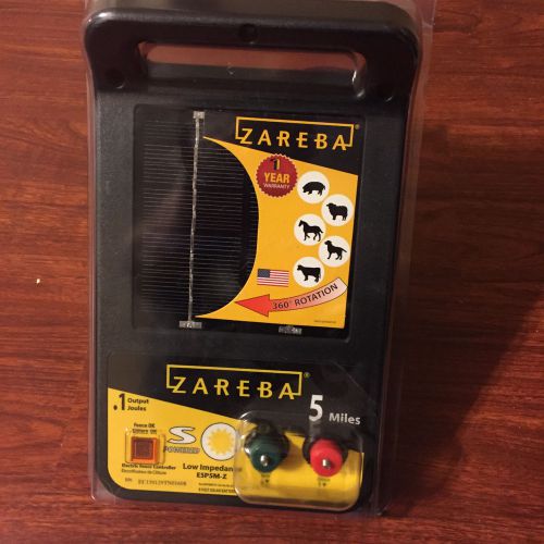 Zareba ESP5M-Z 5-Mile Solar Low Impedance Charger, New, Free Shipping