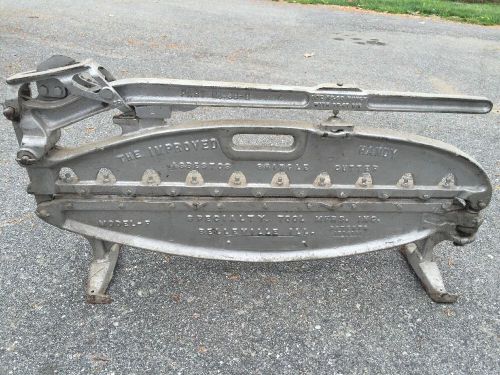 Vintage asbestos shingle cutter model f antique cast iron with hole punch for sale