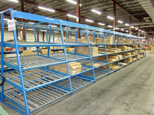 Flow rack kingway and selecta-flo for sale 1000 sections available for sale