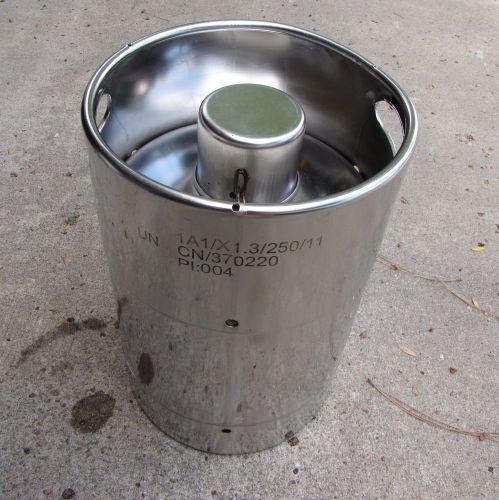 5 gallon stainless steel keg cask cylinder un 1a1/x1.3 for sale