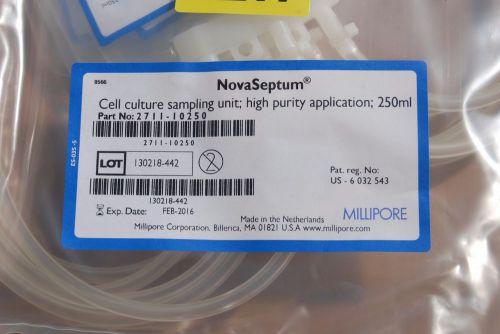 Millipore NovaSeptum 250mL Cell Culture Sampling Unit #2711-10250 Qty: 5 Bags