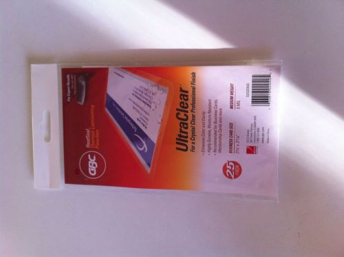 5mil GBC HeatSeal Ultra Clear Business Card Pouches New