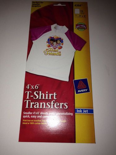 Avery 4384 Light T-shirt Transfers Inkjet Printers, 4 x 6-Inches Pack of 11