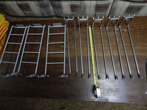 Large Peg Board Hooks/Brackets lot of 8 Pcs