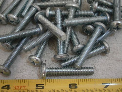 Machine Screws 1/4-20 x 1-1/2&#034; Long Phillips Pan Head Steel Zinc Lot of 28 #5038