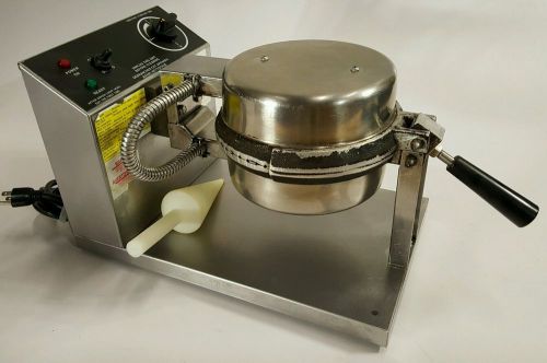 GOLD MEDAL GIANT WAFFLE CONE BAKER/MAKER MODEL 5020 8&#034; COMMERCIAL STAINLESS 120V