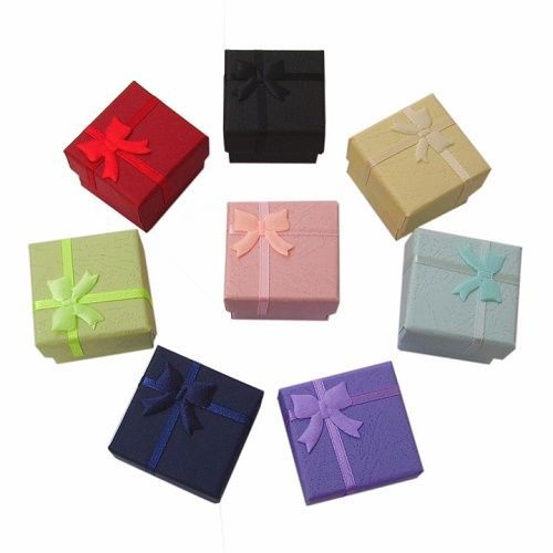 48X Ring Earring Jewelry Display Gift Boxes Cardboard Paper