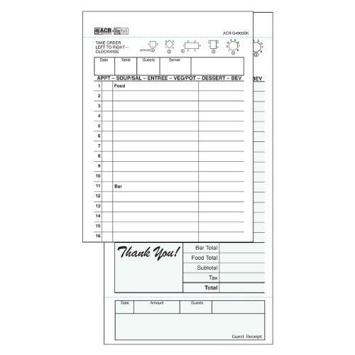 DayMark Safety Systems DayMark ACR-G4900BK Carbon Guest Check Book, 2 Part,