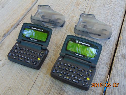 PAIR (lot 2) MOTOROLA TALKABOUT KEYBOARD PAGER Pagers Alphanumeric A1! Read :)