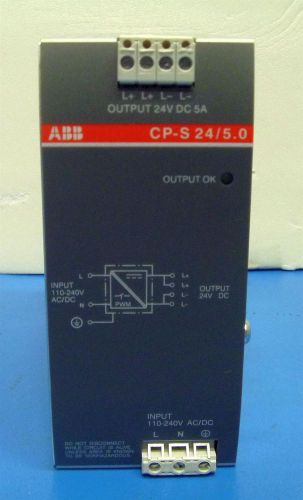 ABB CP-S 24/5.0 Switch Mode Power Supply:(O)24VDC; 110-240VAC, 2.2-1.2A, 48-63Hz