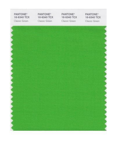 Pantone smart 16-6340x color swatch card, classic green for sale