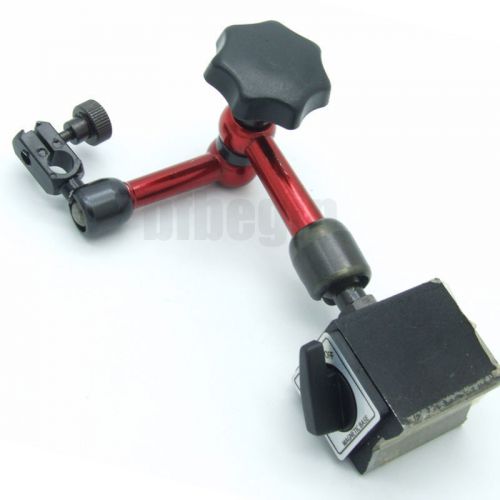 New Red Flexible Magnetic Gauge Base Holder Stand For Dial Test Indicator Tool