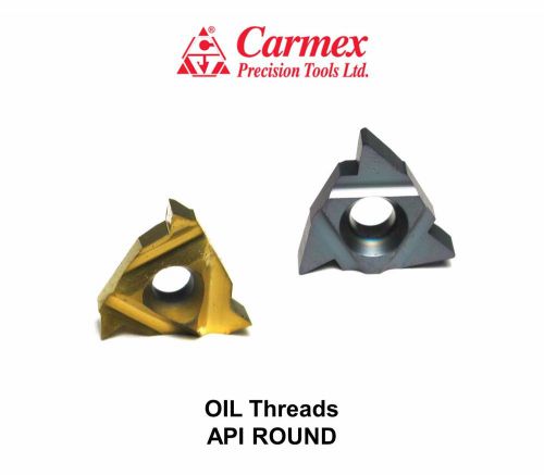 5 Pcs. Carmex Carbide Thread Turning Inserts Oil Threads API Round Grade BMA/BXC