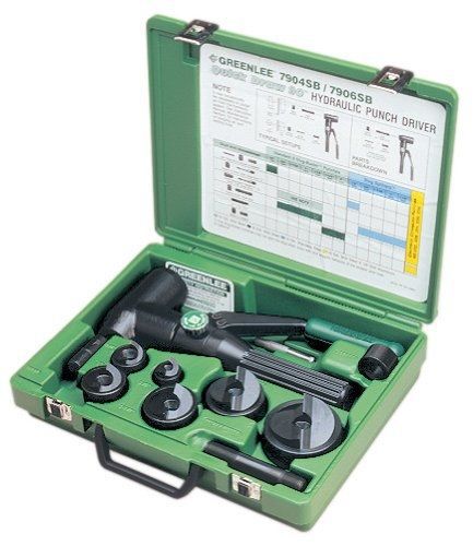 Greenlee 7906sb quick draw 90 hydraulic punch driver and kit with conduit sized for sale