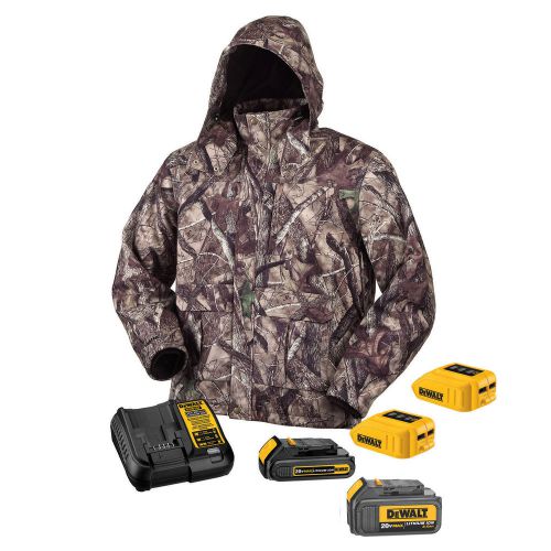 DeWALT DCHJ062 20V True Timber HTC Camo MED Heated Jacket, FREE DCB090, DCB200