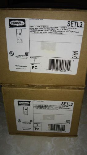HUBBELL Twist -Lock Part# SETL3 Disconnect Switch, 30A, 2000V New!