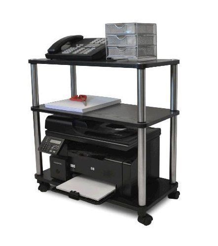 Mobile laptop printer cart rolling computer stand portable office table for sale