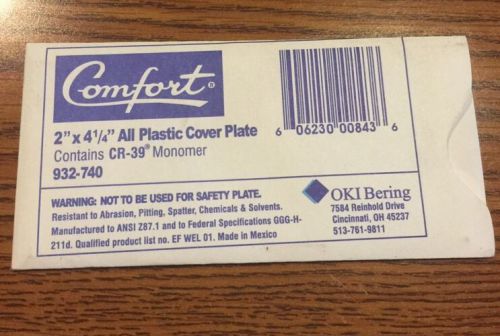 QTY: 18 Comfort 932-740 Plastic Welding Mask Cover Plate  2&#034;x4-1/4