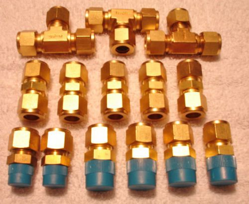 810 series Brass Swagelok Tube Fittings 1/2 compression