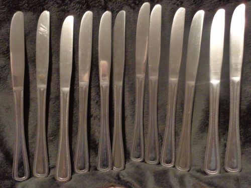 One Dozen Extra Heavy Duty 18/10 Fluted Blade Dinner Knives Stainless Steel