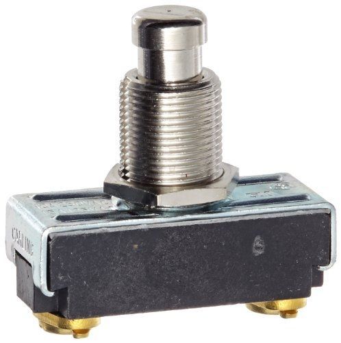 Nsi push button switch, on off circut function, spst n.c., brass/nickel for sale