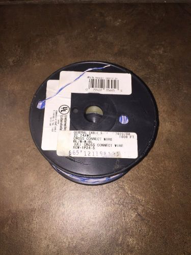 1000 Ft Cross Connect Wire 2C 24AWG Blue White Wire