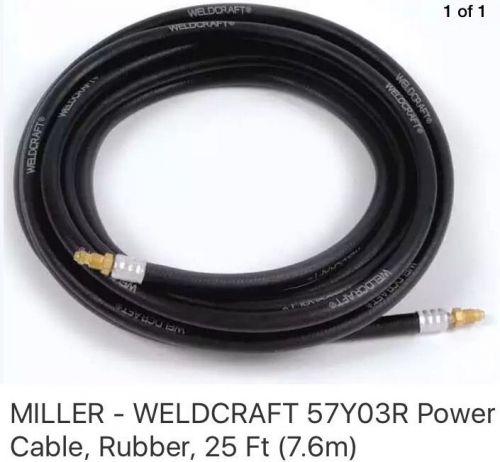 MILLER -WELDCRAFT 57Y03R POWER CABLE RUBBER 25 FT(7.6m) NEW
