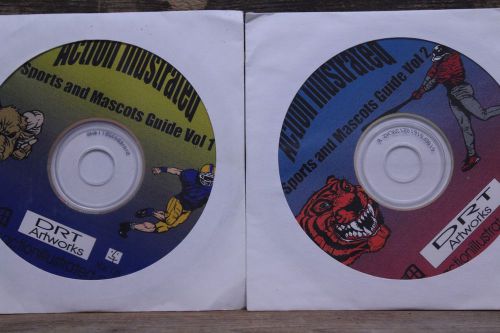 EPS Clip Art Action Illustrated Sports &amp; Mascots Volume&#039;s 1 &amp; 2 3000+ Vector