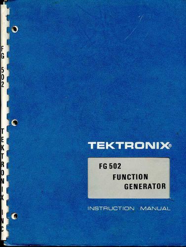 Tektronix FG502 Function Generator Instruction Manual