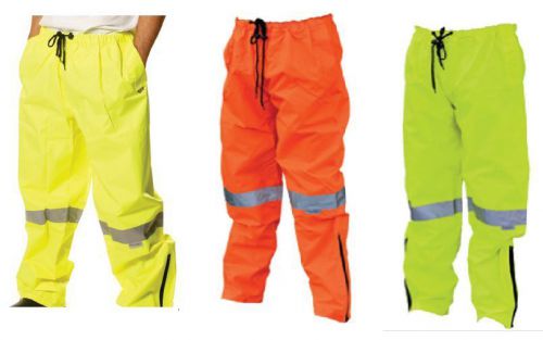 Mens hi-vis safety pants 3m tape fulro yellow orange long work wear construction for sale