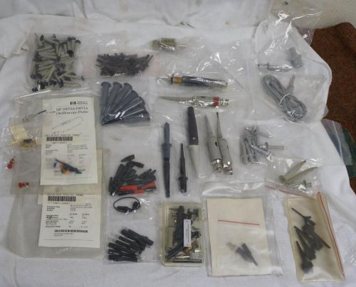 LARGE LOT OF ASSORTED OSCILLOSCOPE PROBE PARTS AND TIPS !!!         K361