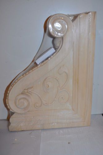 Pair- Aspen Bar Corbels Hand Carved 2 3/4&#034;x 9-3/4&#034; x 13&#034; Acanthus&amp;Berry Carving