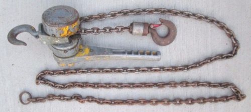 Vintage antique &#034;tugit&#034; 1 ton chain ratchet hoist for sale
