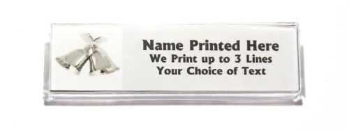 Wedding Bells Custom Name Tag Badge ID Pin Magnet for Planner Party Shower Venue